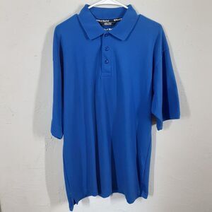 West Marine Adult Mens Large Crew Polo Short Sleeve Shirt Blue